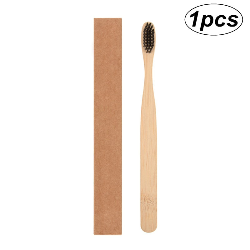5 Pack- Eco-Friendly Bamboo Soft Fiber Toothbrush